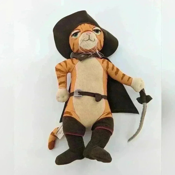 Puss In Boots Shrek 2 Talking Plush 12" Soft Toy Working 2003 Hasbro Dreamworks - Picture 1 of 8